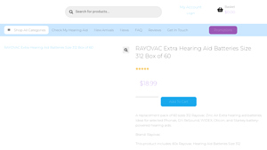 RAYOVAC Extra Hearing Aid Batteries Size 312 Box of 60 - hearing aid batteries bulk