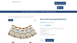 Size 312 Hearing Aid Batteries - hearing aid batteries bulk