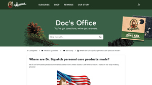 Where are Dr. Squatch personal care products made? - dr. squatch manufacturer