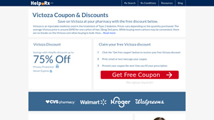 Victoza Coupon - Save 75% with our Coupons - June 2025 - HelpRX - victoza manufacturer