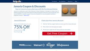 Januvia Coupon - Save 75% with our Coupons - June 2025 - HelpRX - januvia manufacturer