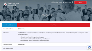 Hemgenix - Hemophilia Alliance - hemgenix manufacturer