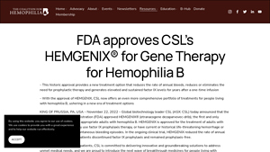 FDA approves CSL's HEMGENIX® for Gene Therapy for Hemophilia B - hemgenix manufacturer