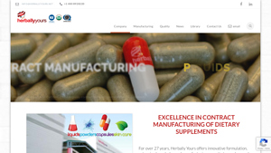 Herbally Yours Inc | Contract manufacturing of Nutritional supplements - contract manufacturer nutritional supplements