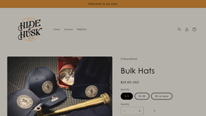 Bulk Hats - Hide & Husk Leatherworks - hat bulk
