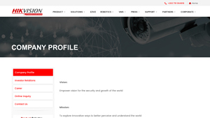 Company Profile - Hikvision Zimbabwe Distributor - hikvision cctv company