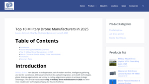 Top 10 Military Drone Manufacturers in 2025 - Hinaray - drone manufacturer