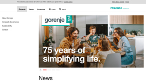 Gorenje, a Hisense company - hisense manufacturer
