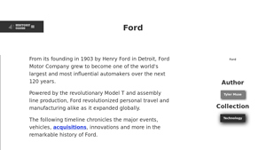 Timeline of Ford Motor Company - historyoasis.com - ford oldest manufacturer