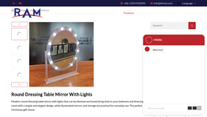 Round Dressing Table Mirror With Lights - Ram - table mirror factory