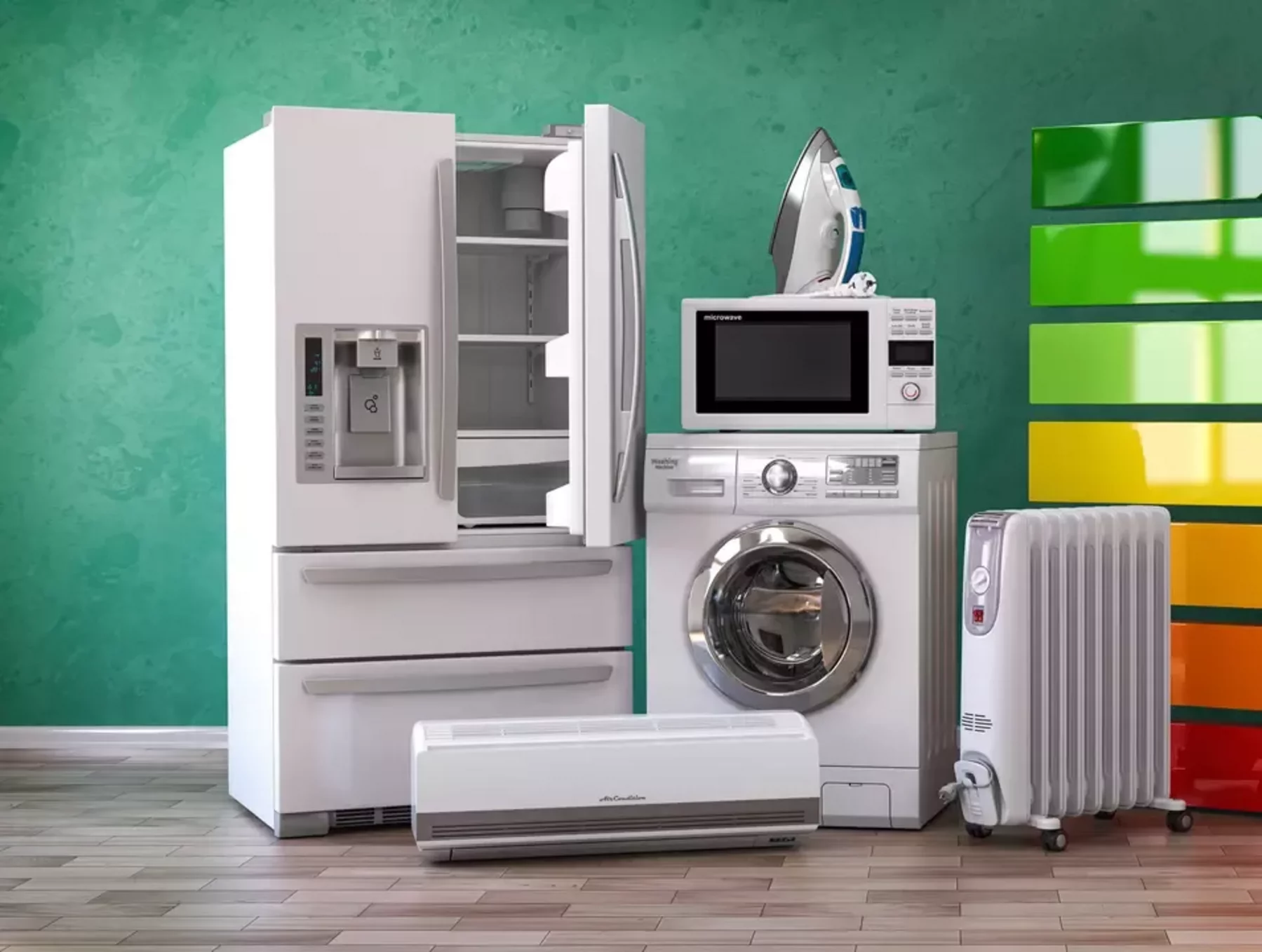 A relevant stock photo of home appliance manufacturer in a typical setting.