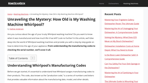 Unraveling the Mystery: How Old is My Washing Machine Whirlpool? - wfw9250ww01 whirlpool washer manufacturer date