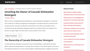 Unveiling the Owner of Cascade Dishwasher Detergent - lysol canadian ownership manufacturer