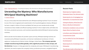 Unraveling the Mystery: Who Manufactures Whirlpool ... - HomeGearGeek - whirlpool manufacturer