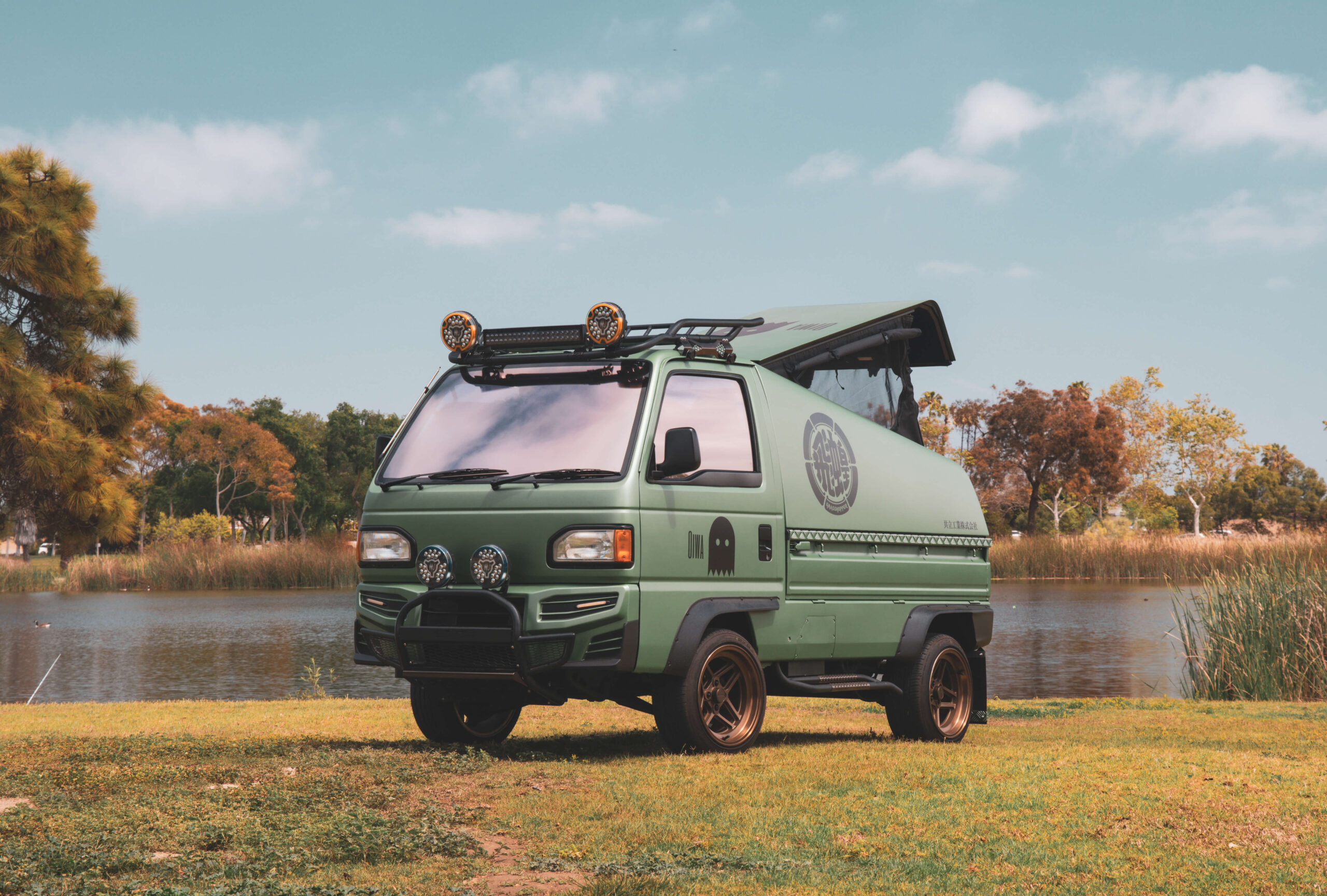 A relevant stock photo of honda acty custom in a typical setting.
