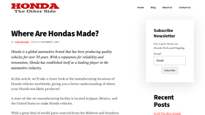 Where Are Hondas Made? - Honda The Other Side - honda manufacturer location
