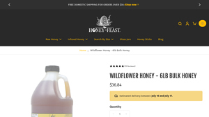 Wildflower Honey - 6lb Bulk Honey - Honey Feast - honey bulk