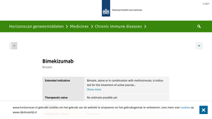 Bimekizumab | Horizonscan geneesmiddelen - bimzelx manufacturer