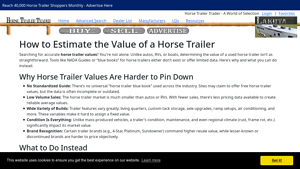 How to Estimate the Value of a Horse Trailer - trailer manufacturer values