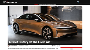 A Brief History Of The Lucid Air - HotCars - lucid air car company