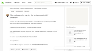 Who makes and/or carries the best porcelain tile? - Houzz - best tiles for floor company
