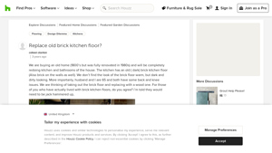 Replace old brick kitchen floor? - Houzz - brick flooring company