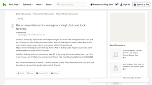Recommendations for waterproof vinyl click and lock flooring - Houzz - waterproof vinyl flooring factory