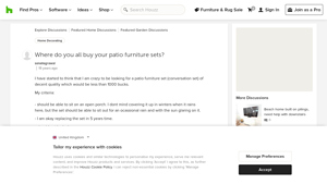 Where do you all buy your patio furniture sets? - Houzz - patio conversation sets factory