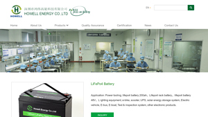 LiFePo4 Battery - Howell Energy - hw battery factory
