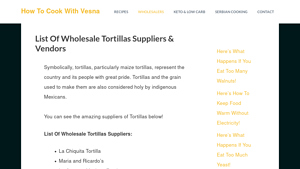 List Of Wholesale Tortillas Suppliers & Vendors - la chiquita tortilla manufacturer