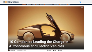 10 Companies Leading the Charge in Autonomous and Electric Vehicles - autonomous vehicle manufacturer