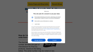 How do I determine the age of First Co. HVAC units from the serial number? - first manufacturer