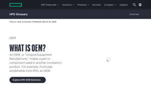 What is OEM? | Glossary | HPE - example of original equipment manufacturer