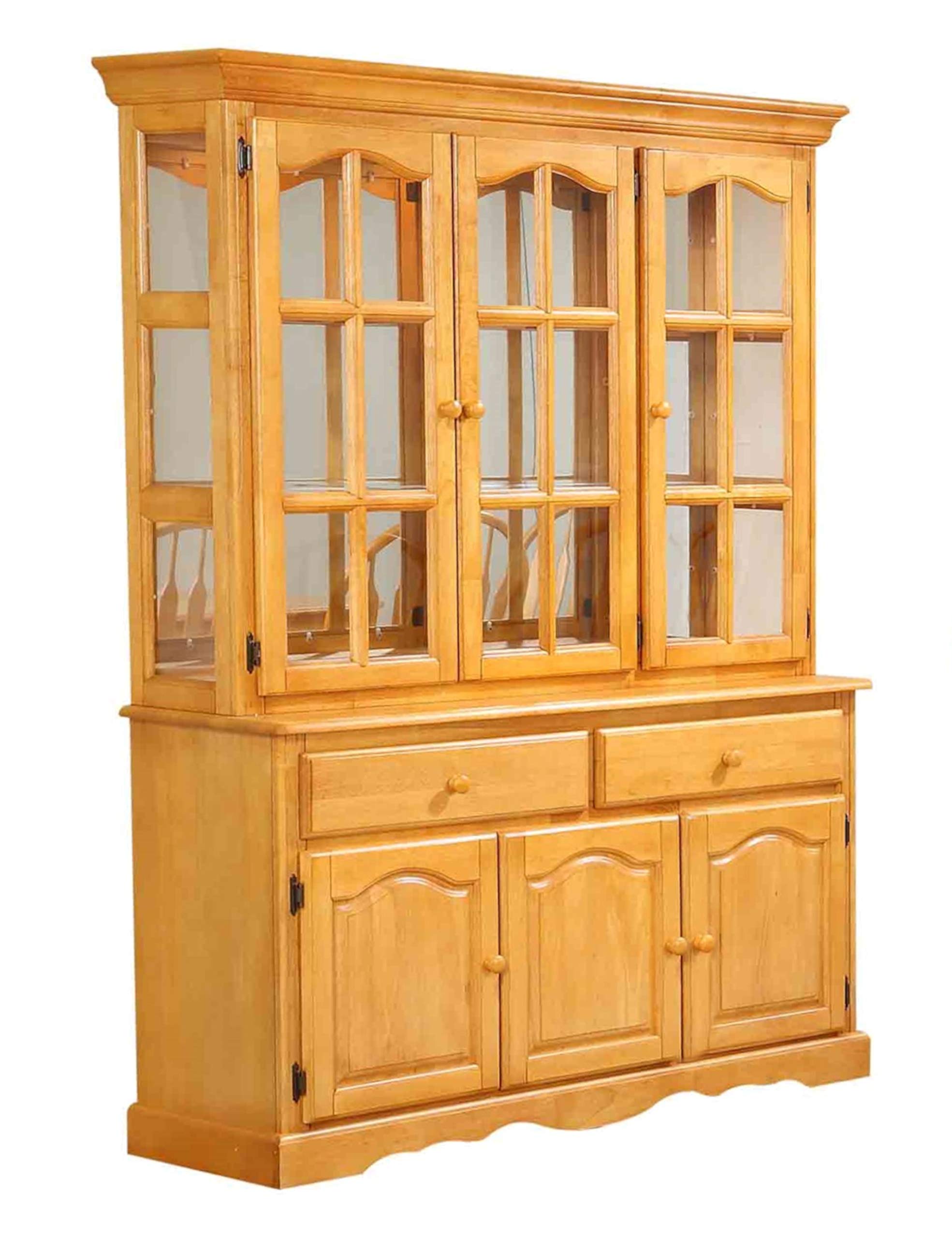 A relevant stock photo of hutch china in a typical setting.