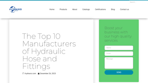 The Top 10 Manufacturers of Hydraulic Hose and Fittings - Hydraxio - hydraulic fittings factory