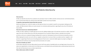 Data Security - IBOT ROBOTICS - ibot company