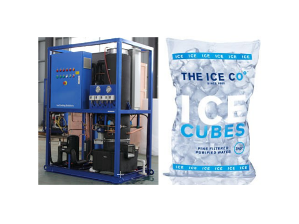 A relevant stock photo of ice cube manufacturer in a typical setting.
