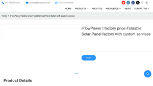 Factory Price Foldable Solar Panel Factory with ... - IFlowPower - foldable solar panel factory
