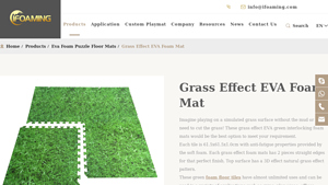 Green Grass Effect Eva Foam Interlocking Floor Mats/Tiles Bulk - foam tiles bulk