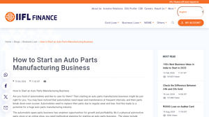 How to Start an Auto Parts Manufacturing Business | IIFL Finance - auto spare parts factory