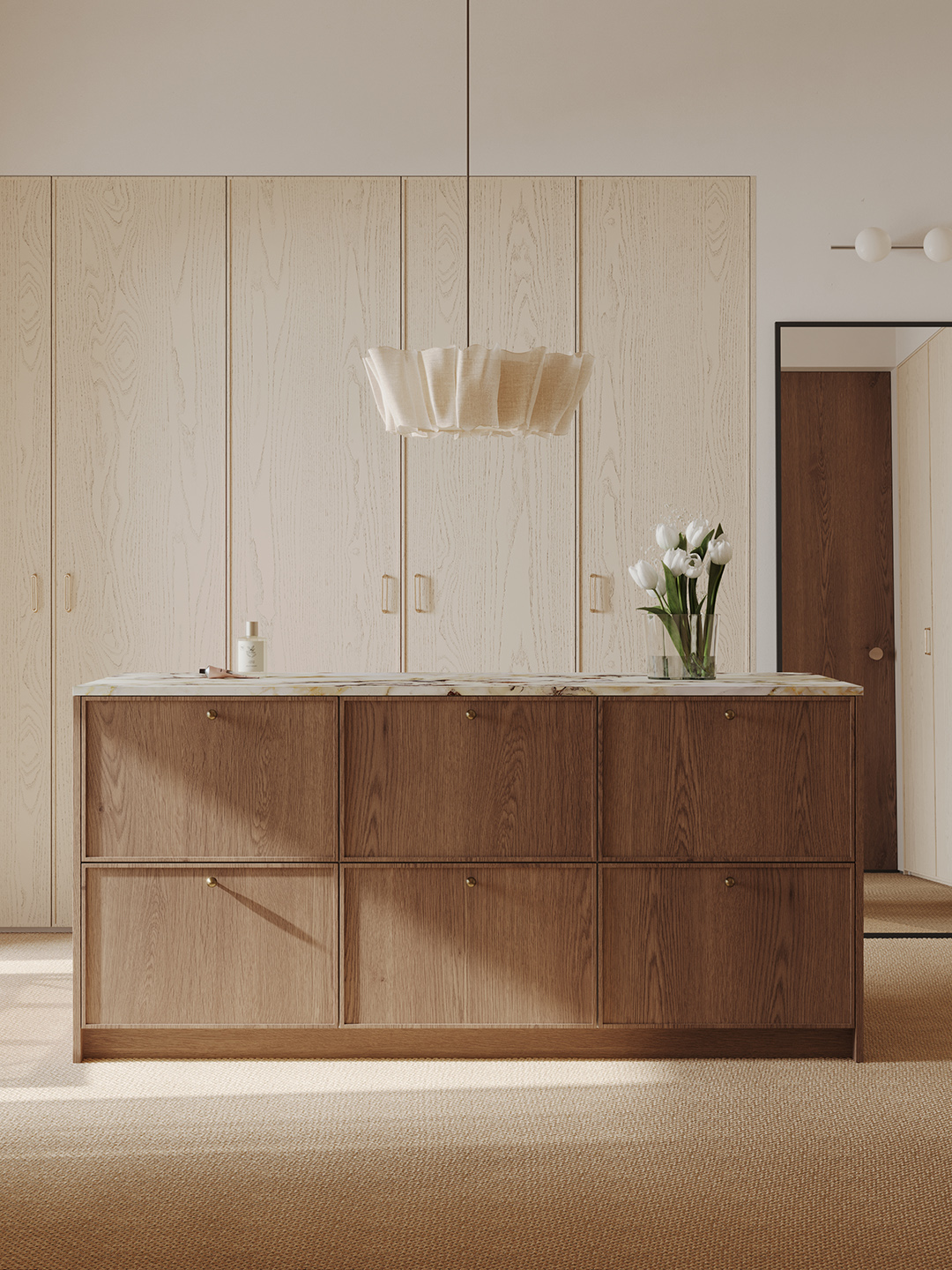A relevant stock photo of ikea cabinet doors custom in a typical setting.