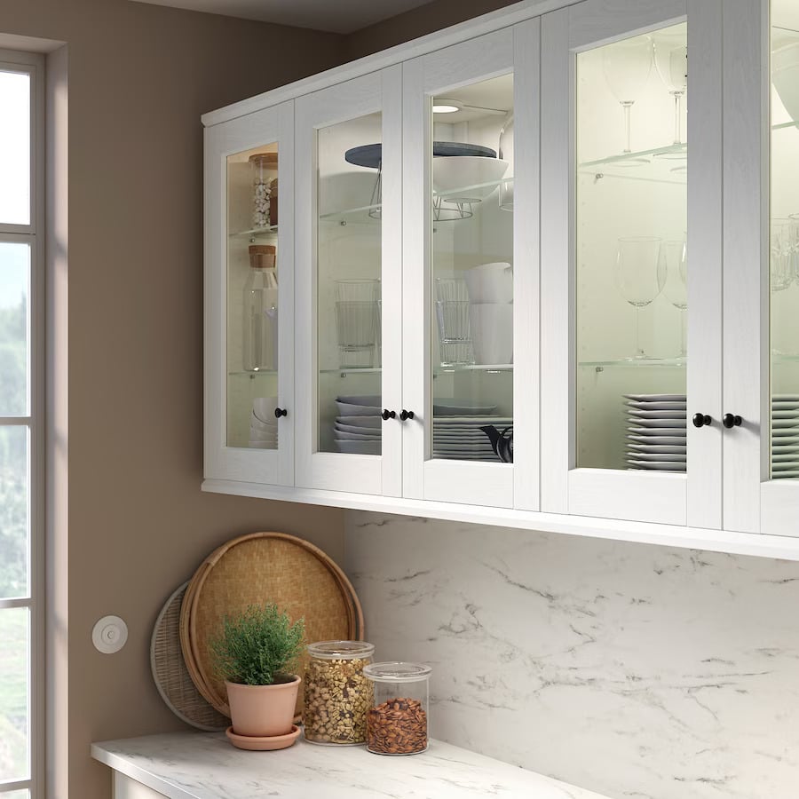 A relevant stock photo of ikea cabinet doors custom in a typical setting.