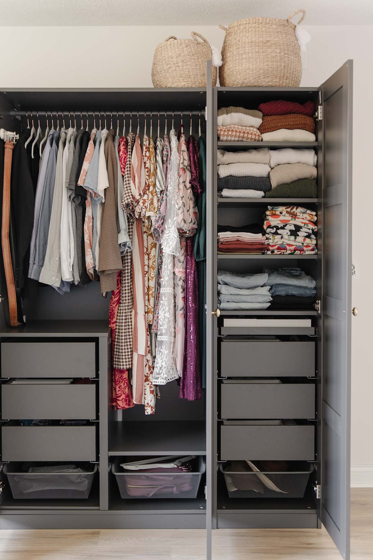 A relevant stock photo of ikea cupboard custom in a typical setting.