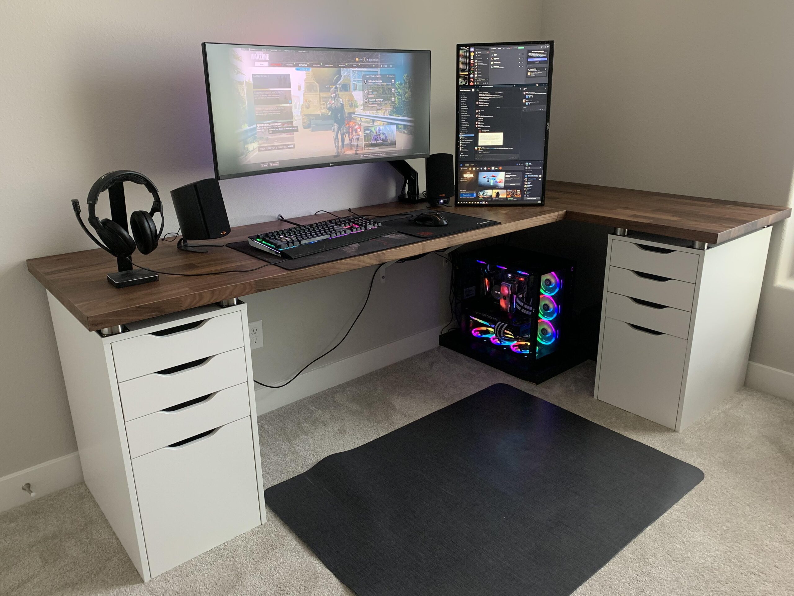 A relevant stock photo of ikea desk custom in a typical setting.