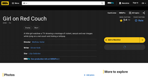 Girl on Red Couch (Short 2008) - IMDb - red sofa company