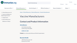 Vaccine Manufacturers | Immunize.org - mmr vaccine manufacturer