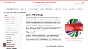 Colored Mylar Bags - Impak Corporation - mylar bags bulk
