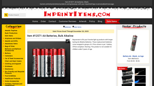 AA Batteries, Bulk Alkaline - Item #12571 - ImprintItems.com - double a batteries bulk