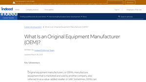 What Is an Original Equipment Manufacturer (OEM)? - Indeed - oem equipment manufacturer
