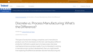 Discrete vs. Process Manufacturing: What's the Difference? - opposite manufacturer